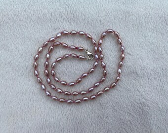 Collana Con Perle Barocche D'acqua Dolce Naturali 10x15 Mm – Bianco Rosa Viola – Skysk