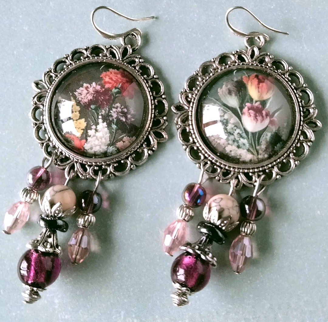 Lot De 2 Boucles D'Oreilles Tige Baroque En Nacre - Style Vintage - Neuves Avec Étiquettes