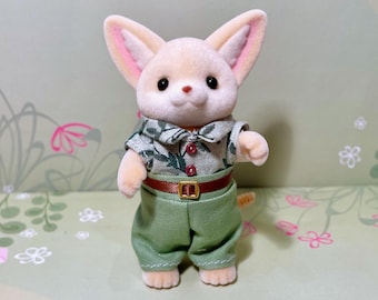FATHER OUTFIT- Original Handmade Outfit for Calico Critters - Handsome Green!