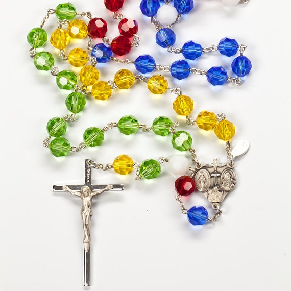 World Mission Rosary by Bishop Fulton Sheen, Handmade Custom With
