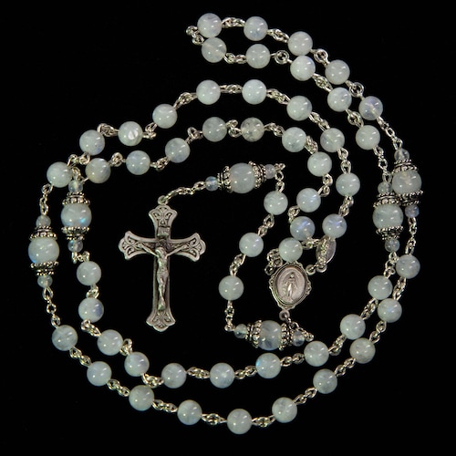 Rainbow Moonstone Womens Rosary Sterling Silver Miraculous Etsy rainbow-moonstone-womens-rosary-sterling-silver-miraculous-etsy