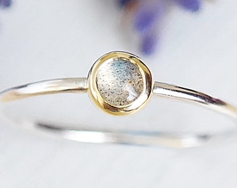 Silver Labradorite Ring, Labradorite Gemstone Ring, Silver Stacking Ring, Gemstone Stacking Ring, Labradorite Ring, 9ct Gold Ring