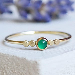 Emerald Ring, Gold Emerald Ring, Birthstone Ring, 9ct Gold Ring, Emerald Gold Ring, Stacking Ring, Dainty Ring, Solid Gold, May Birthstone