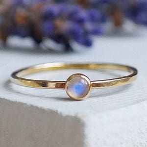 Moonstone Ring, Gold Ring, Gold Moonstone Ring, Stacking Rings, Birthstone Ring, 9ct Gold Ring, Solid Gold Ring, Dainty Ring, Gemstone Ring