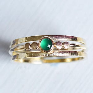 Emerald Ring, Gold Ring, Stacking Ring, Birthstone Ring, Solid Gold Ring, 9ct Gold Ring, Emerald Gold Ring, Stacking Ring, Dainty Gold Ring