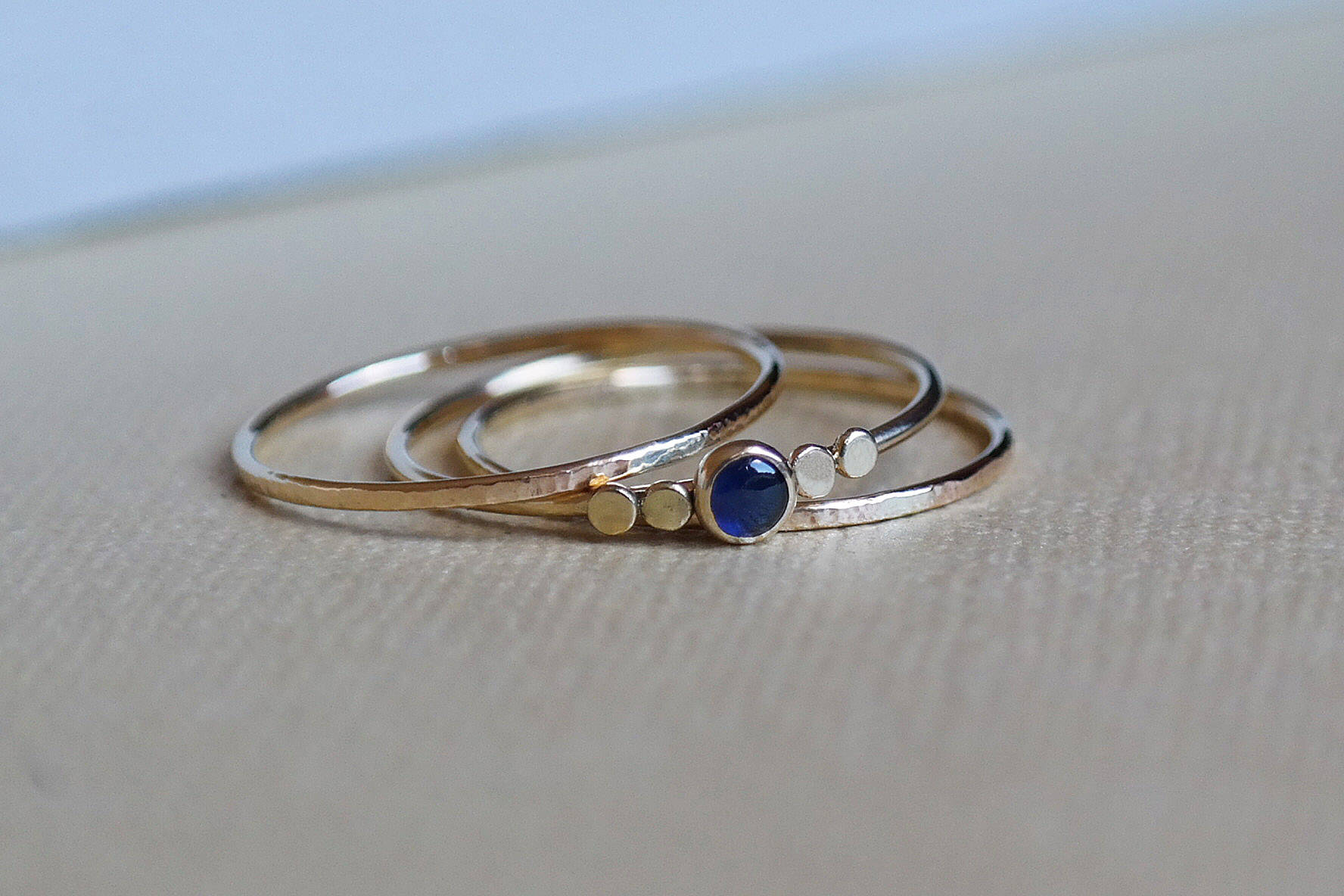 Sapphire Ring Gold Ring Sapphire Stacking Rings Birthstone | Etsy