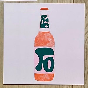 Print illustration carrée Bottle Peachtober 21