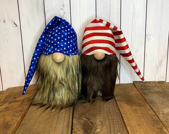 Handmade Interchangeable Gnome - Gnomies  - Independence Day - 4th of July Hats Only #2