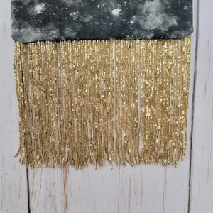 Tapestry Wall Hanging Moon Home Decor Lunar Phase Black & Gold, Metallic Wall Art Celestial Boho Hippie Witch New Age Tapestry image 10