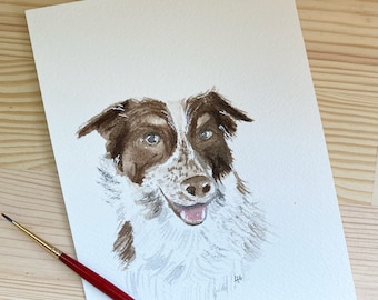 Custom Pet Portrait | Custom Valentine's Day Gift | Watercolor Pet Portrait | Dog Painting | Cat Painting | Watercolor Painting | Custom |