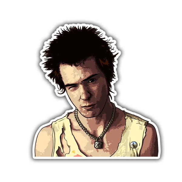 Sid Vicious pegatina - regalo de cumpleaños / Sex Pistols pegatina / pegatinas punk rock / pegatinas de metal / pegatinas para portátiles / pegatinas de rock clásico