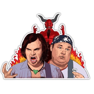 Sticker vasthoudend D - Jack zwarte sticker / Kyle Gass-sticker / Verjaardagscadeau / Classic Rock-stickers / metalen stickers / laptopstickers