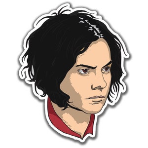 Jack White-sticker - The White Stripes-sticker / Stickers Classic Rock / Jack White / Laptopstickers / Verjaardagscadeau / Rockband