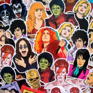 3 Classic Rock Sticker Bundle Pack / Kies een 3 kleine stickers / metalen stickers / band stickers / laptop stickers / verjaardagscadeau / lot