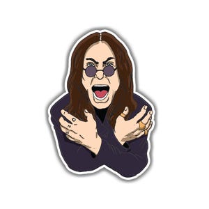 Ozzy Osbourne Sticker - Black Sabbath Sticker / Classic Rock Stickers / Metal Stickers / Ozzy Gift / Laptop Stickers / Birthday Gift