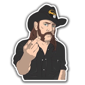 Lemmy Sticker - Waterproof Sticker / Motorhead Sticker / Classic Rock Stickers / Metal Stickers / Lemmy Kilmister Gift / Laptop Stickers