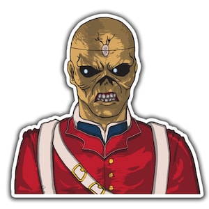 Iron Maiden Sticker - Eddie The Trooper Sticker / Eddie The Head / Classic Rock Stickers / Metal Stickers / Birthday Gift / Rock Sticker
