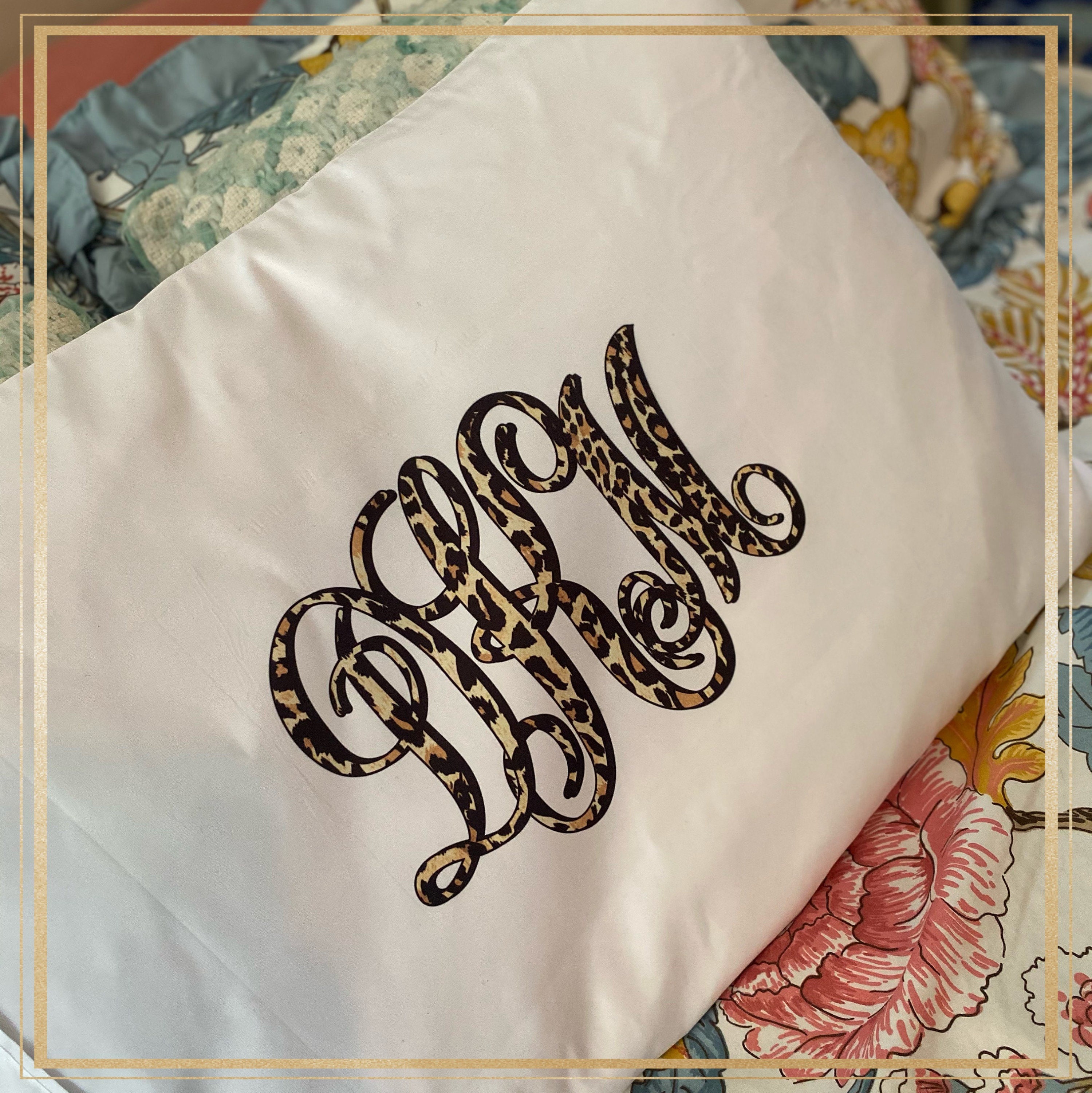 Monogrammed Pillowcase Etsy