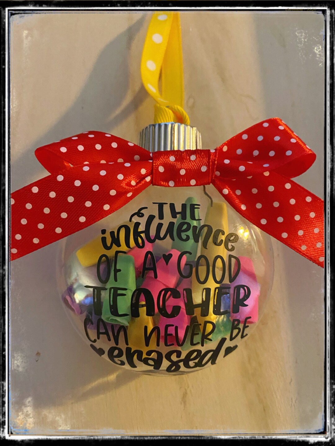 Teacher Eraser Ornamentthese Will Ship in About a Week From Etsy