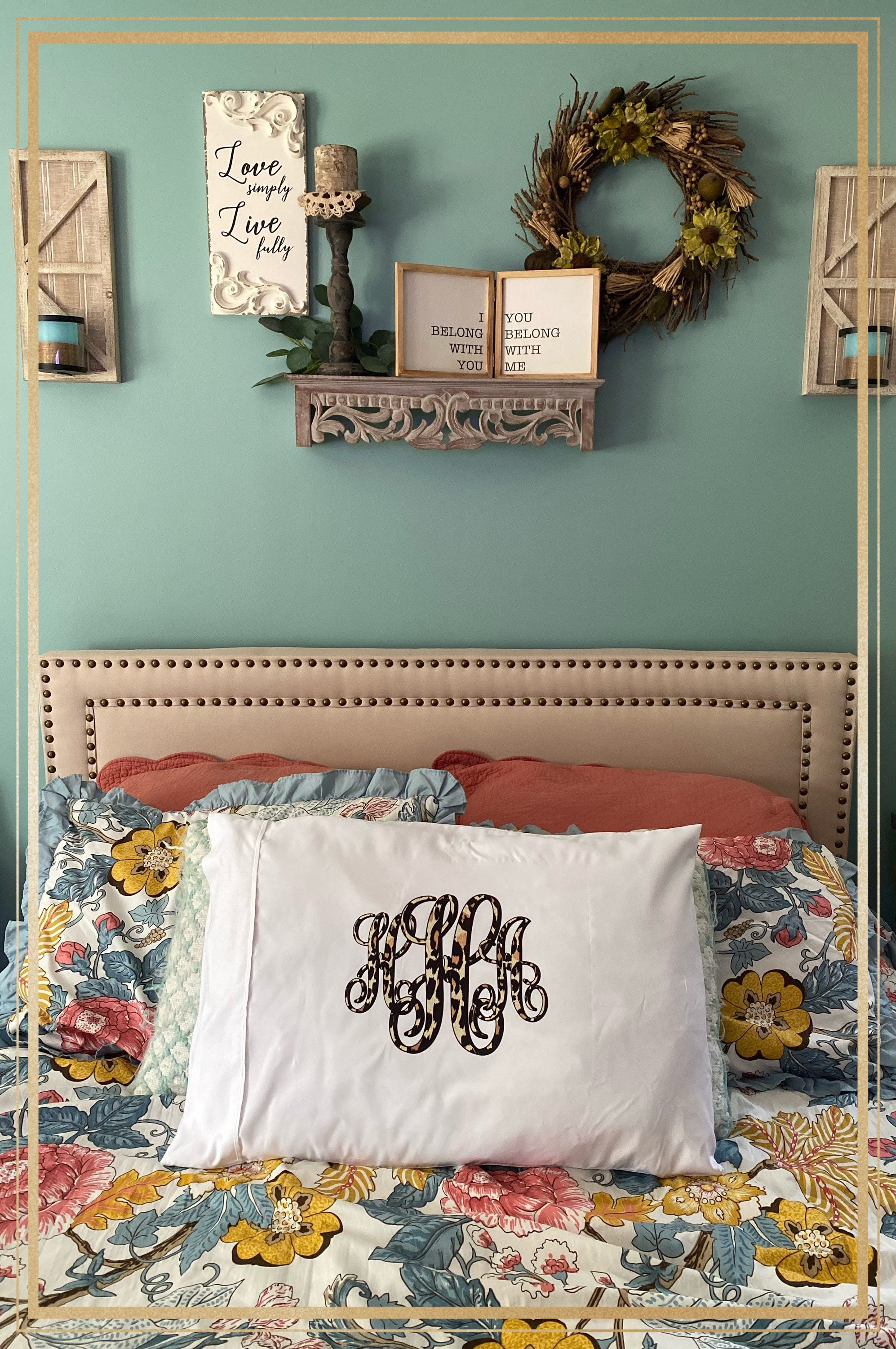 Monogrammed Pillowcase Etsy