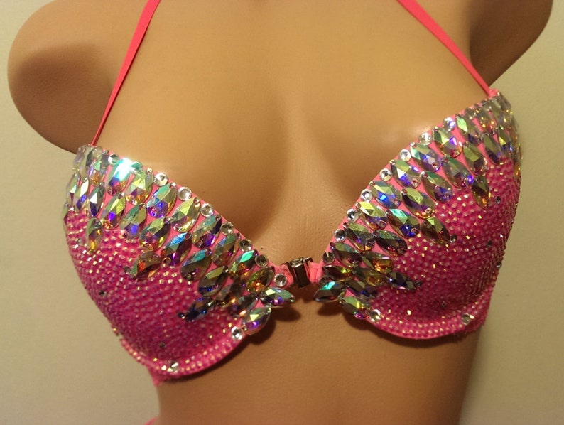 Pink Diamond Fantasy Bling Bra / Panty Set EDC Rave Etsy