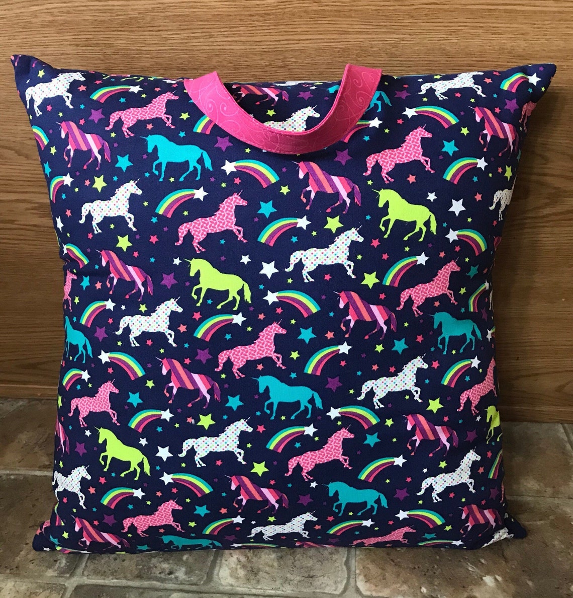 Unicorn Reading Pillowpersonalizedpocket for Bookbook Etsy