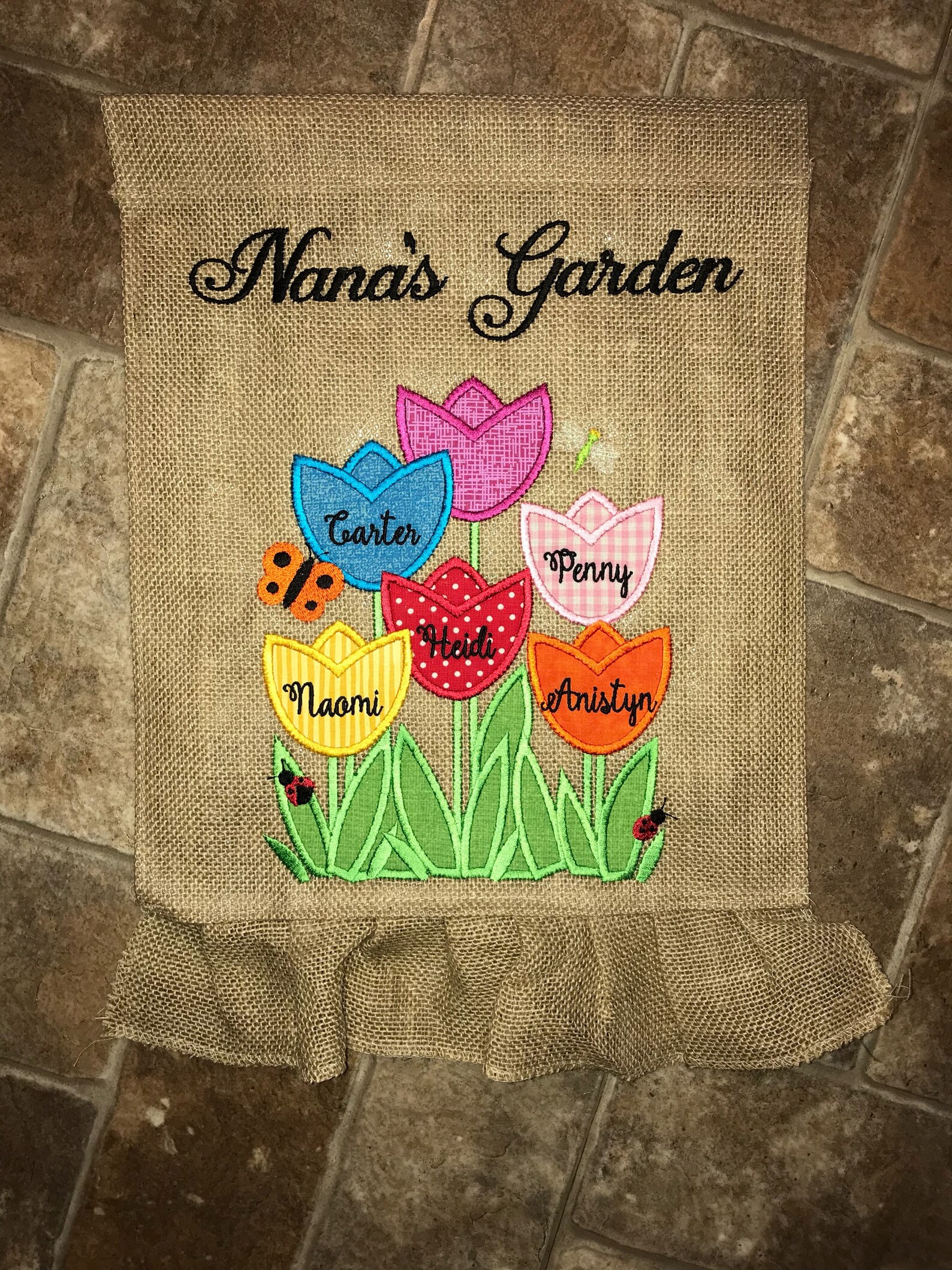 Personalized Garden Flags/personalized Burlap - Etsy