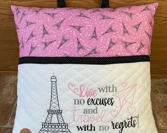 eiffel tower sequin pillow