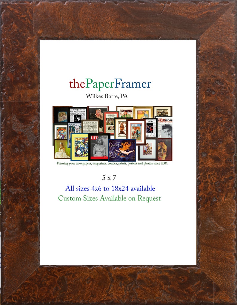 D'orme Cherry Veneer 1 3/16 Picture Frame. 4x6,5x7,6x8,8x10,9x12,11x14,12x16,14x18,16x20,18x24 image 2