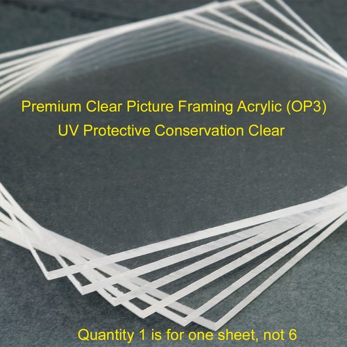 99 UV Protective Picture Framing Acrylic Sheet. Conservation Etsy UK