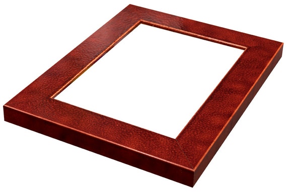 CustomPictureFrames.com 48x10 Frame Red Real Wood Picture Frame Width 1.75  inches