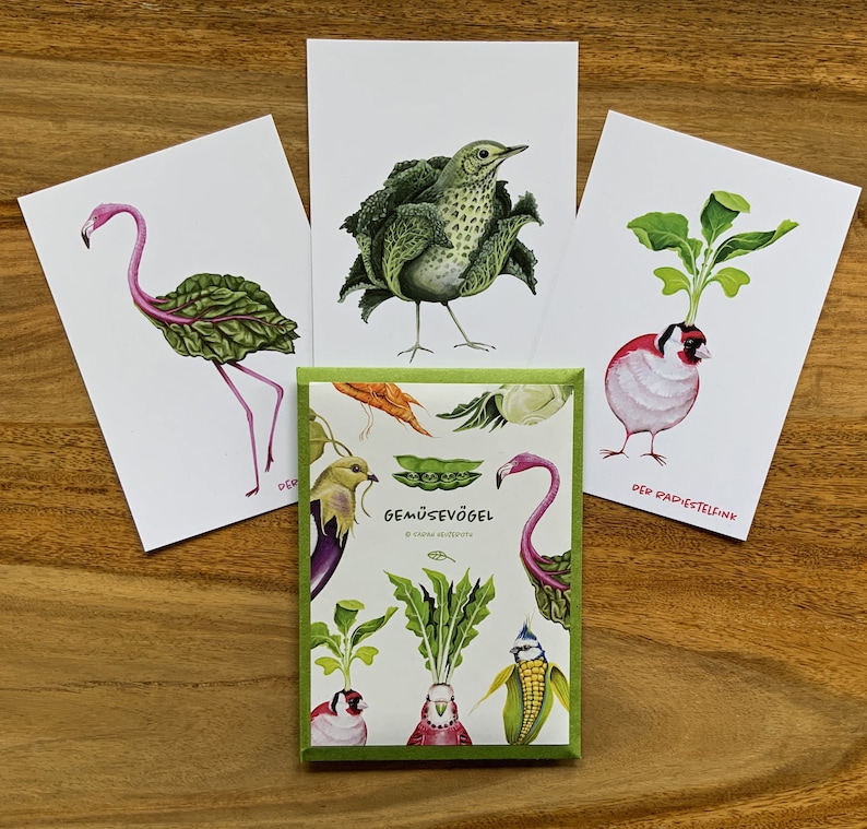 Veggiebirds Postcards image 1