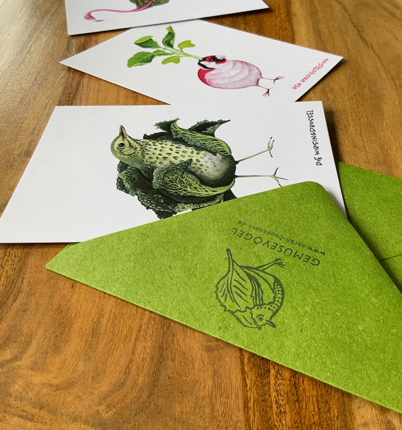 Gemüsevögel-Postkartenset Bild 4