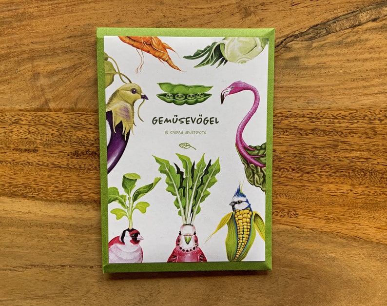 Gemüsevögel-Postkartenset Bild 2