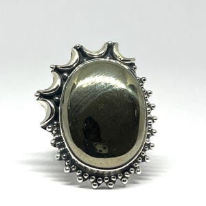 Stunning Natural Pyrite Gemstone 925 Silver Ring, Handmade Ring, Pyrite Ring, Statement Rings, Boho Ring, Art Deco Ring, Ring for Women