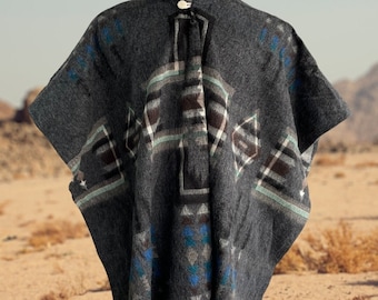 Alpaca Poncho with Hood | Soft and Comfortable Wool - Lightweight | Native Design | Made by Indigenous Hands | Gift Ideas