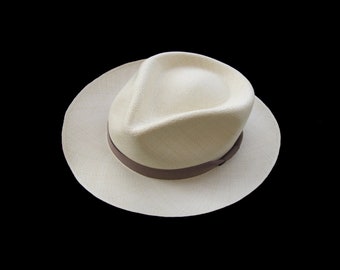 Genuine Panama Hat from Montecristi Ecuador - "Fedora" Fino fino - Highest quality hat of toquilla straw | Gift Idea