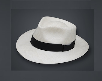 Genuine Panama Hat Montecristi Ecuador - "Fedora"  Fino regular - High quality hat toquilla straw | Handmade Hat | Gift idea | Men and women