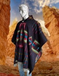Alpaca Poncho with Hood | Soft and Comfortable Wool - Navajo | Native Design | Made by Indigenous Hands | Gift idea product logo