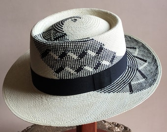 Genuine Panama Hat Ecuador - "Gambler" - High quality hat toquilla straw | Handmade Hat | Sun hat | Straw hat | Gift idea | Men and women