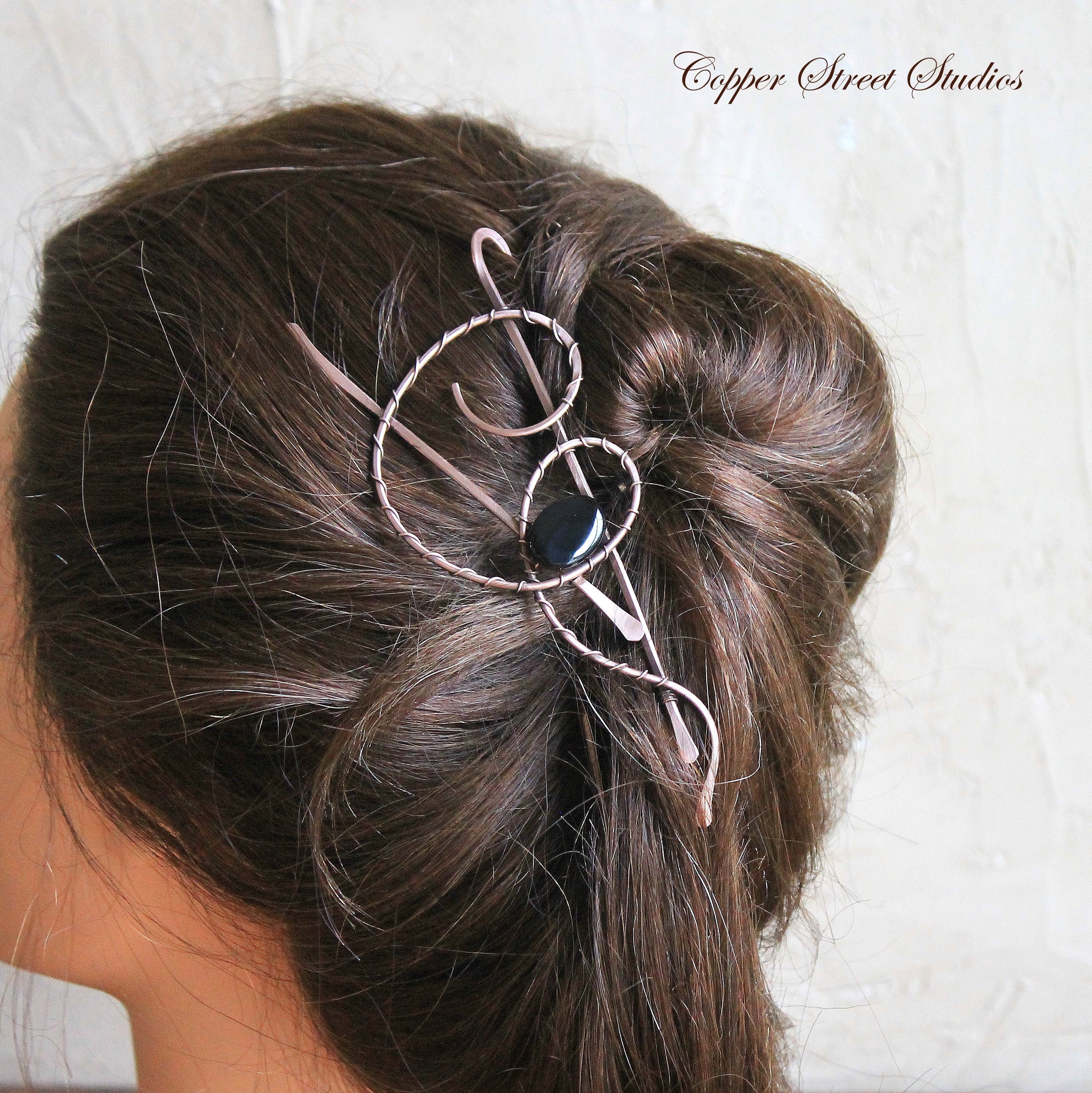Elegant French Twist Hair Jewelry Copper Hair Pin Wire Etsy