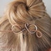 Plain Metal Hair Clip for Women, Copper Wire Hair Accessories with Twisted Wire, Mom Gift for Women, Unique Gift for Her 