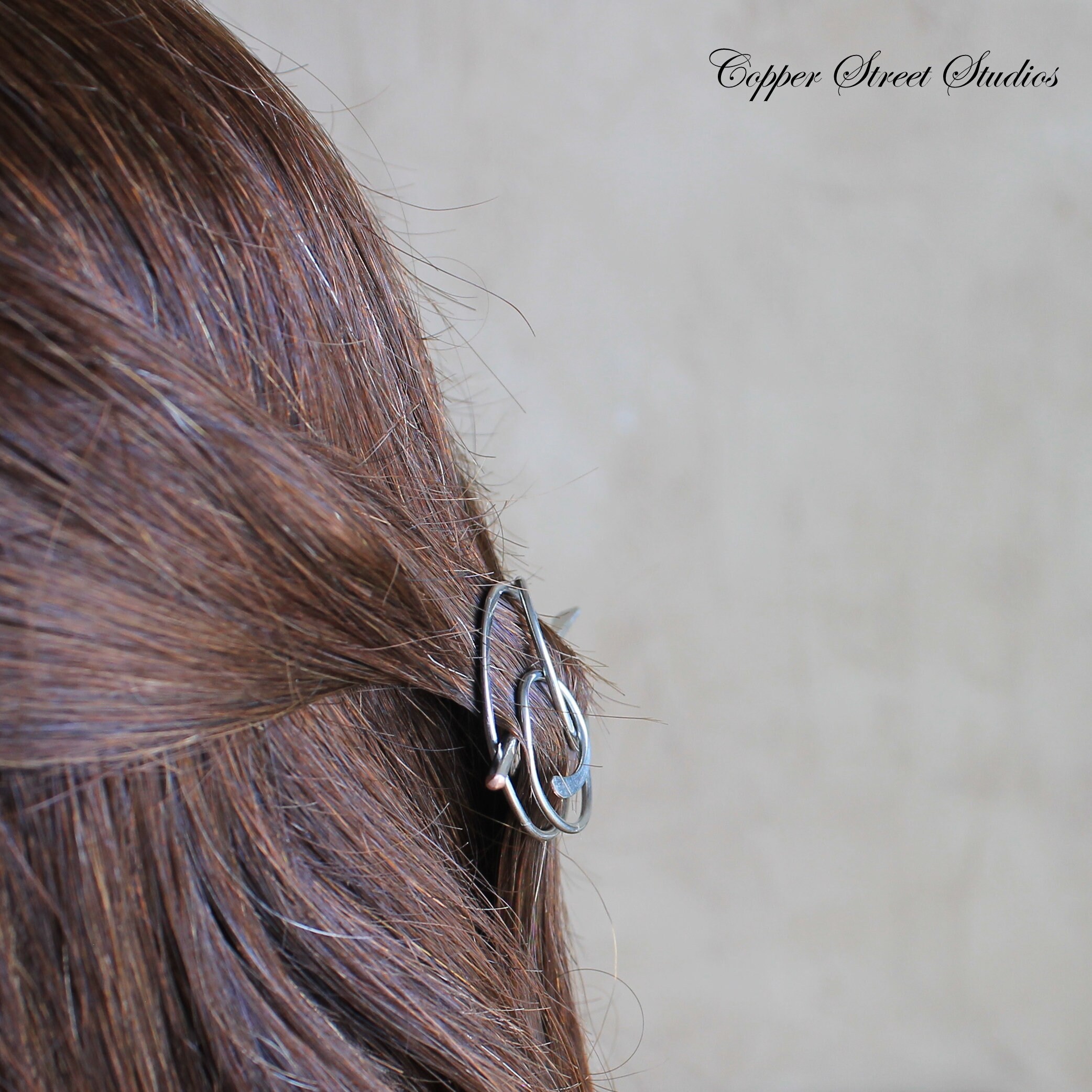 Tiny Hair Clip for Thin Hair Copper Golden Bronze or Silver Etsy Canada