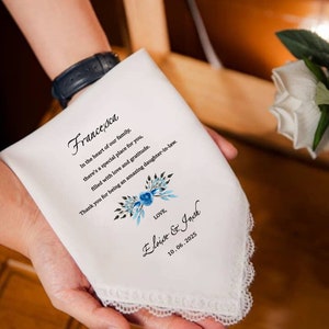 Pañuelo de boda personalizado para nuera - Regalo de los padres del novio - 1418