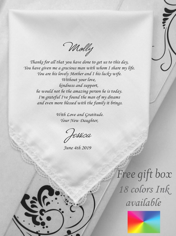 Mother In Law Gifts On My Wedding Day Personalized Wedding Etsy