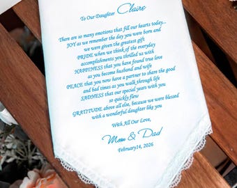 Bride Handkerchief from Parents