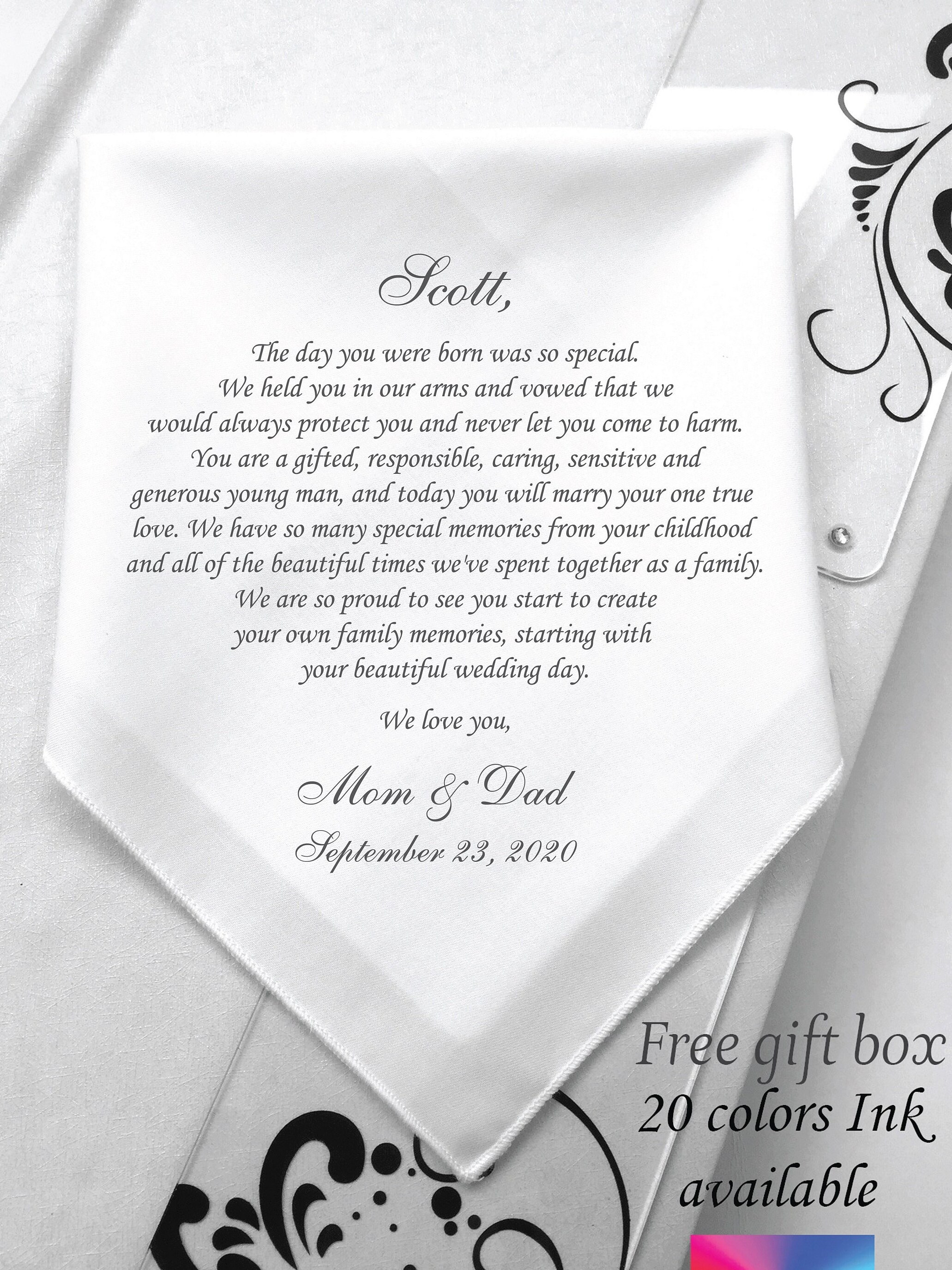  Wedding Wishes Gift From Mom And Dad Wedding Presents Wedding Etsy