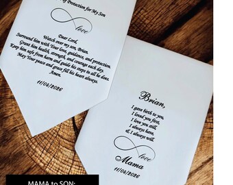 Set of 2 Prayer of Protection Keepsake Handkerchief | To Son From Mama