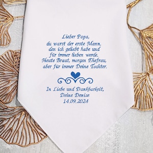 Lenço de Papa, Lenço bordado personalizado para o pai da noiva, presente da filha-1339