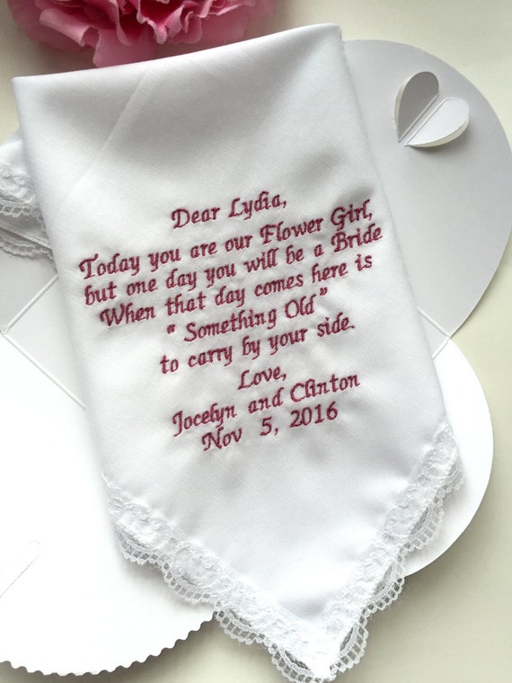 flower girl handkerchief
